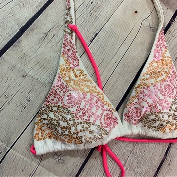 Victoria’s Secret Sequined Triangle Bikini Top XS - Picture 2 of 8
